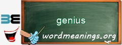 WordMeaning blackboard for genius